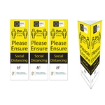 Please Ensure Social Distancing Bollard Covers